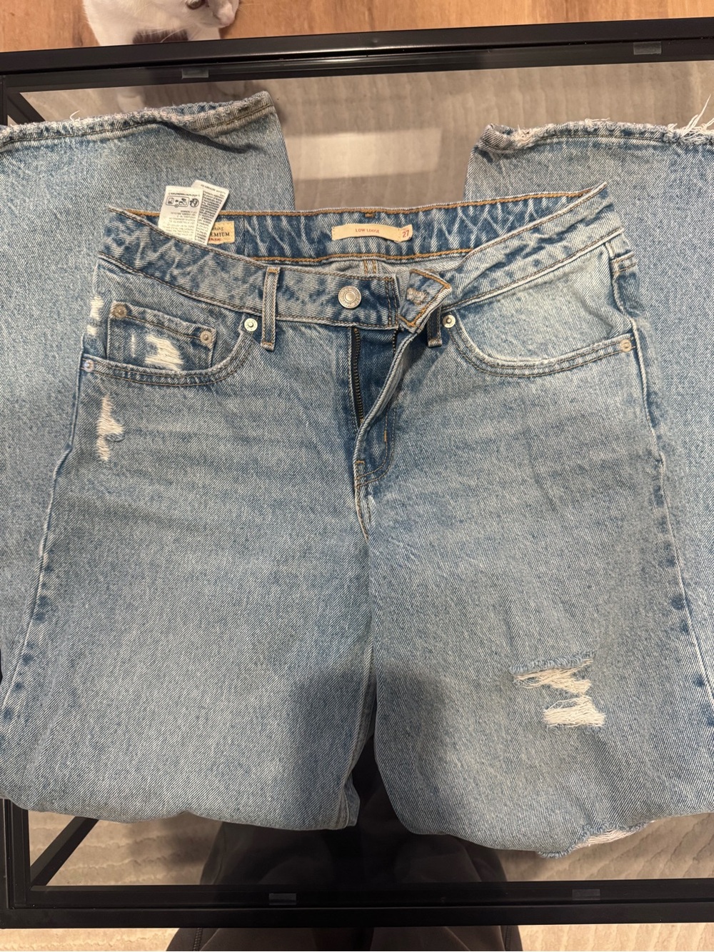Levi Light Blue Distressed Women’s Jeans